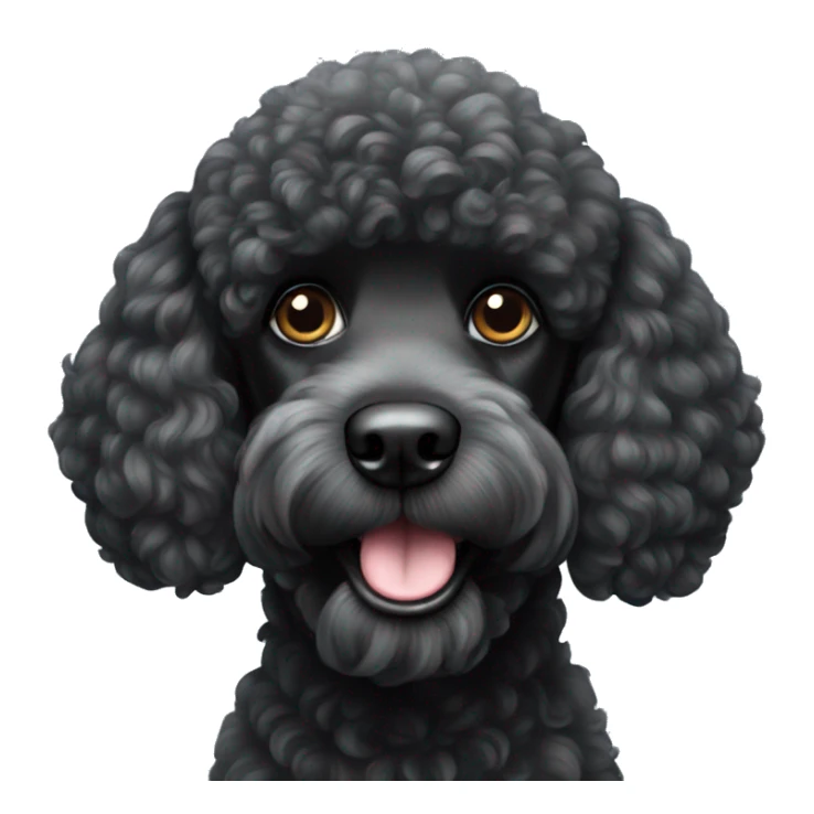 black poodle  sticker