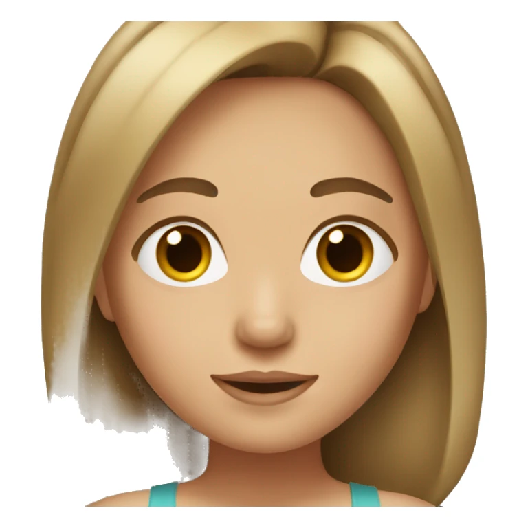 girl with brown hair and blonde highlights sticker