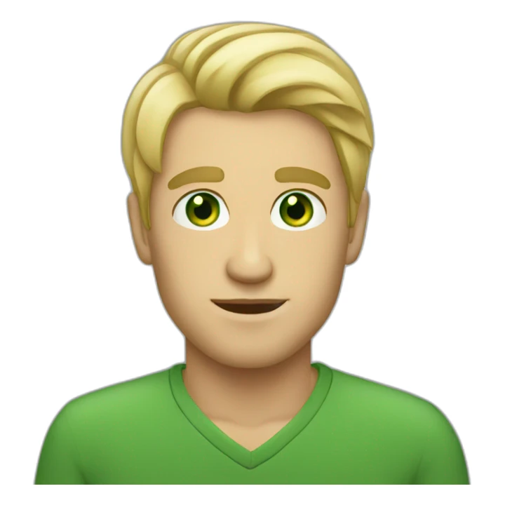 Blonde green eyed man sticker