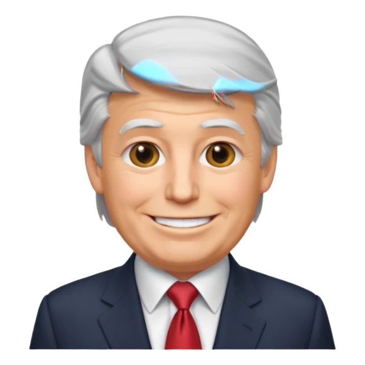 Trump but Happy sticker