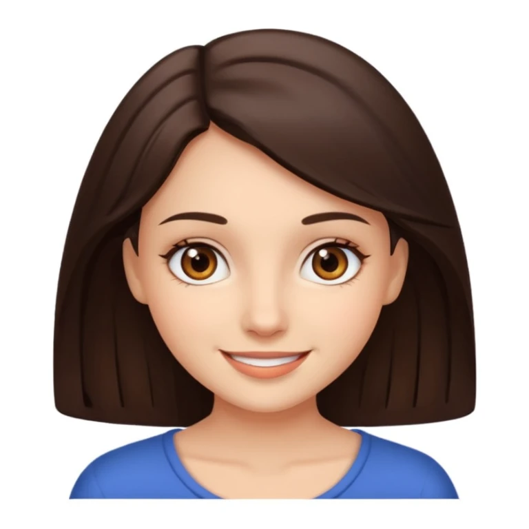 beautiful brunette girl with brown eyes  sticker