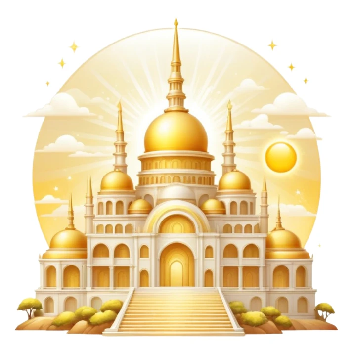 Epic divine sparkly glittery complex detailed gradients white golden bright light solarpunk sunny aesthetic-scenery sticker