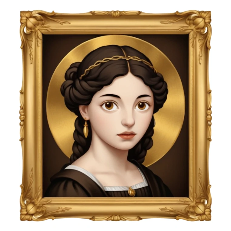 Caravaggio Woman painting in a gold frame sticker