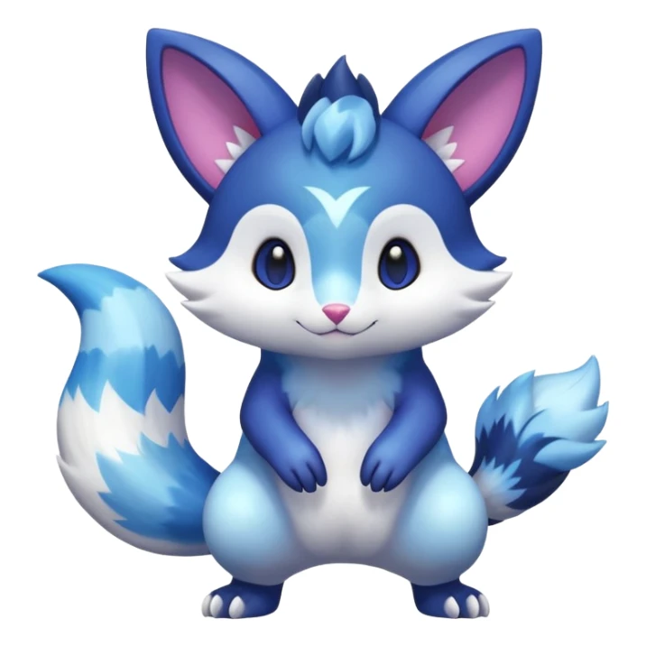 Shiny Exotic Colorful Nebula-Gradients Furret-Meowstic-Zangoose-Hybrid (Full body) sticker