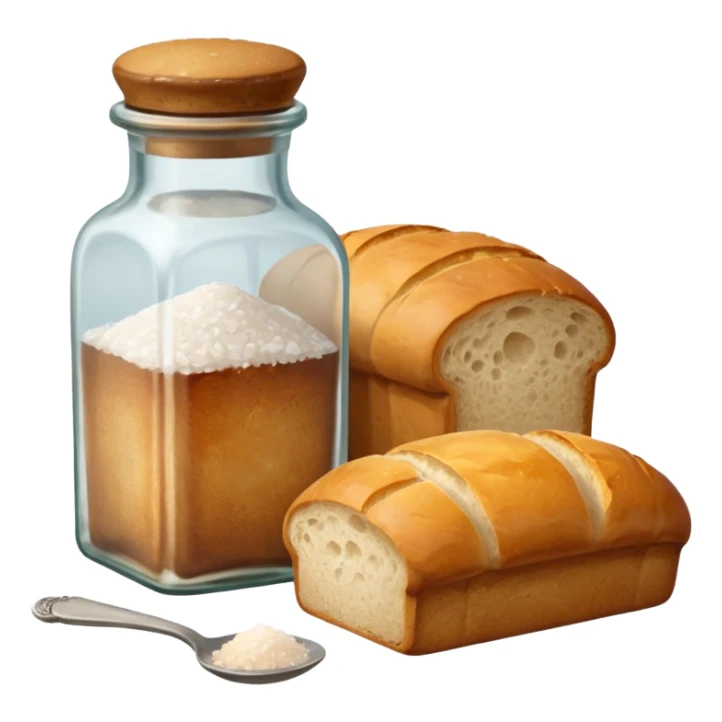  a one victorian bottle of salt and a loaf of bread sticker