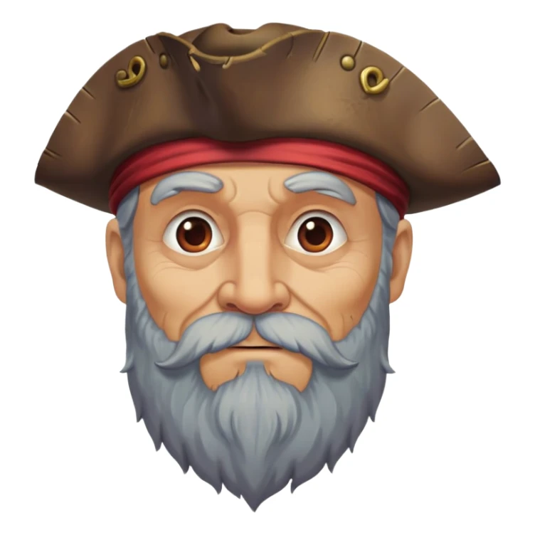 Old bearded pirate with heart eyes looking with admiration sticker