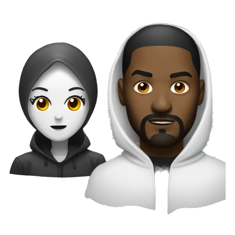 Male Ghostface and a girl ghostface sticker