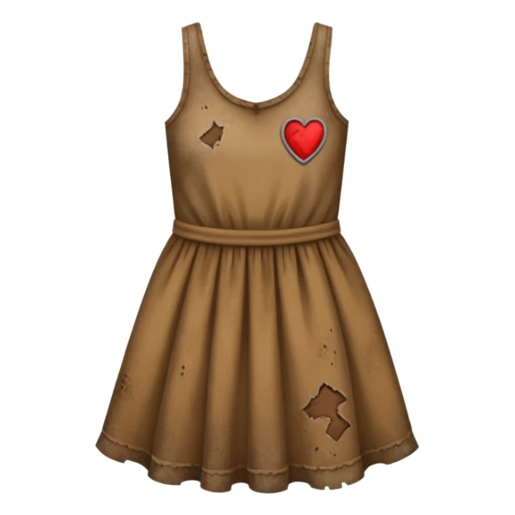 dirty dress with dirt on it  sticker