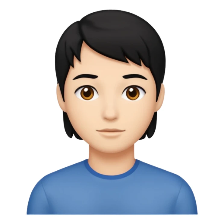 making these people all black hair sticker