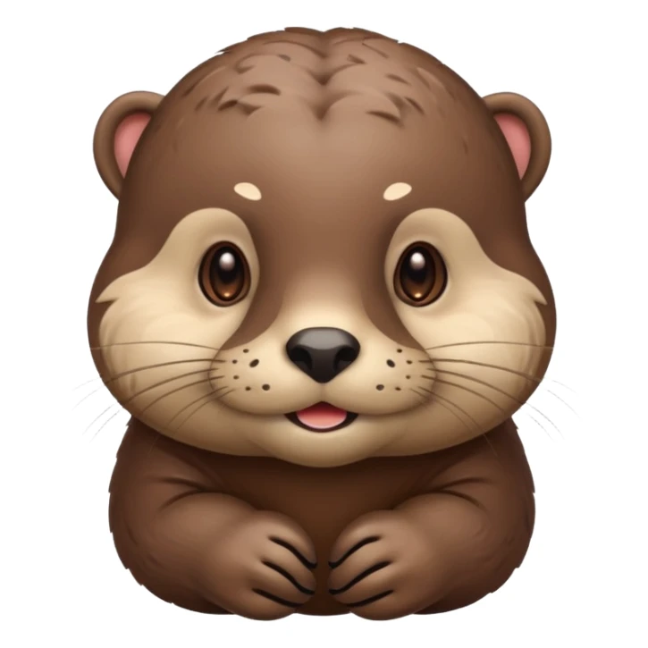 generate an otter with a very big brain, sarcastic sticker