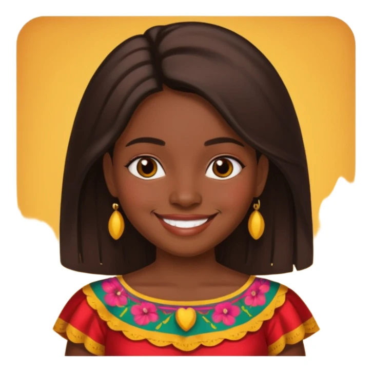 Mexican girl with silk press sticker