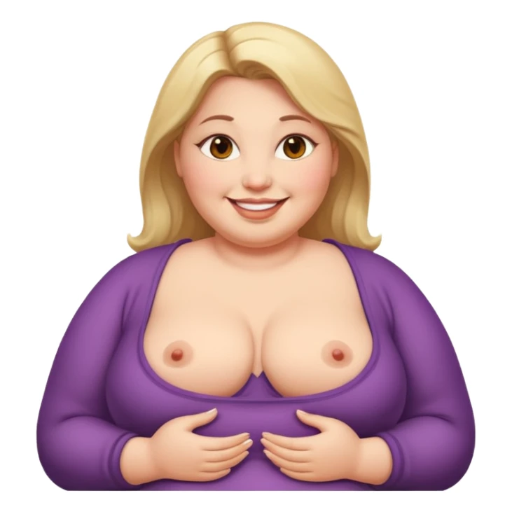 Obese women boobs sticker