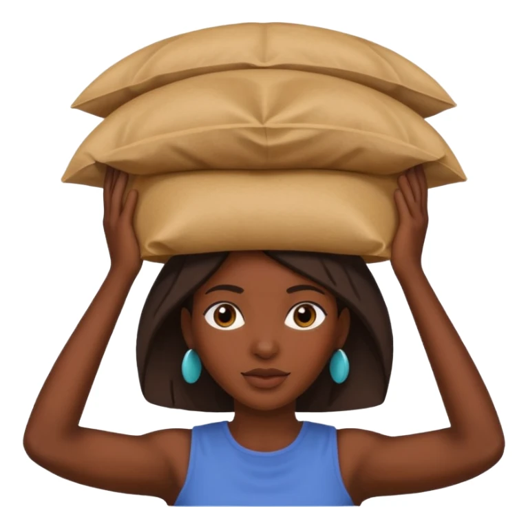 African woman carrying things on her head sticker