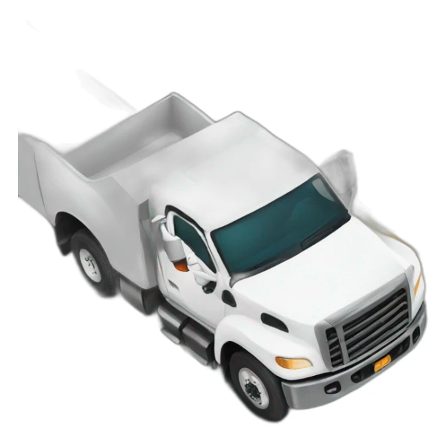 big white truck seen from top  sticker