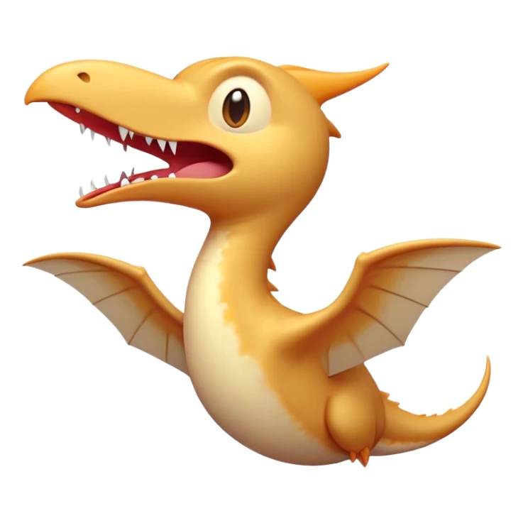 Cinematic Cute Yawning Pterodactyl Portrait Emoji, Head tilted slightly with a dramatic, wide-open yawn, showcasing a slender, gracefully curved body with softly drooping wings and sleepy, half-closed eyes, Simplified yet irresistibly cute features, highly detailed, glowing with a soft, cozy aerial glow, high shine, relaxed yet expressive, stylized with a dash of whimsical flight charm, soft glowing outline, capturing the essence of a drowsy yet affectionate Pterodactyl that appears ready to stretch and yawn its way out of the screen! sticker