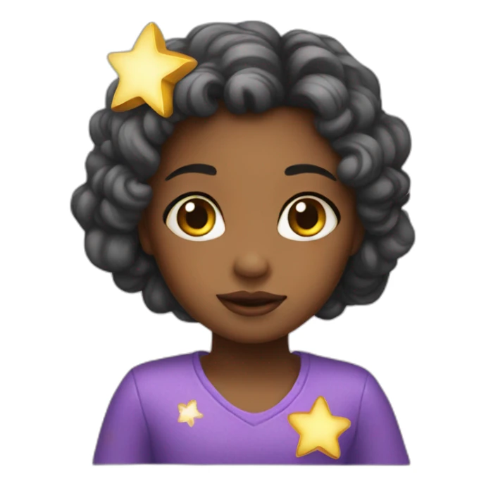 little star girl sticker