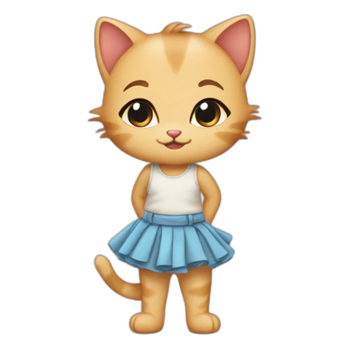 little kitten in the skirt sticker