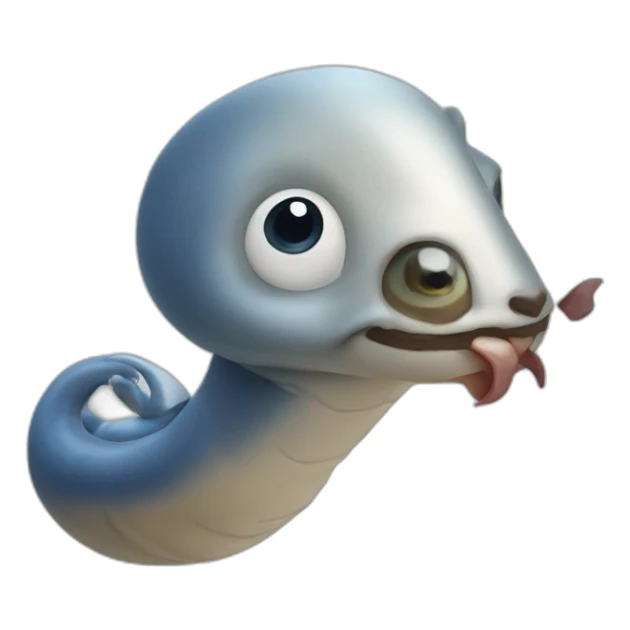 Chat avec une tête de shtroumpt qui porte un escargo sticker