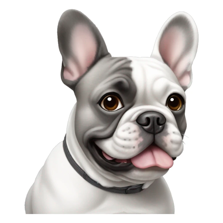 Grey and white French bulldog sticker