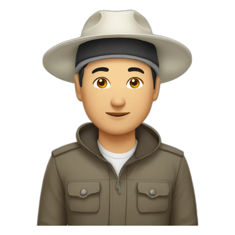 Kyrgyz national white hat sticker