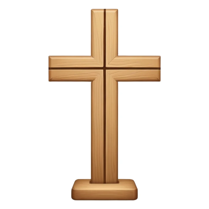 Beige cross sticker