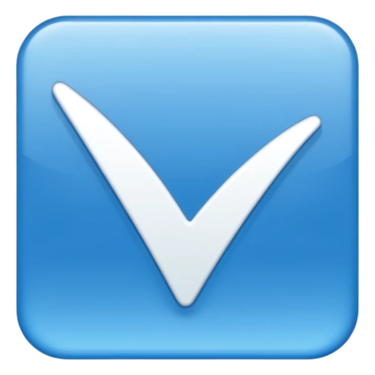 I want to make an verified emoji with an blue square and checkmark in it sticker