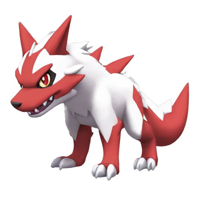 Full body cute cool Guilmon-Zoroark-Zangoose sticker