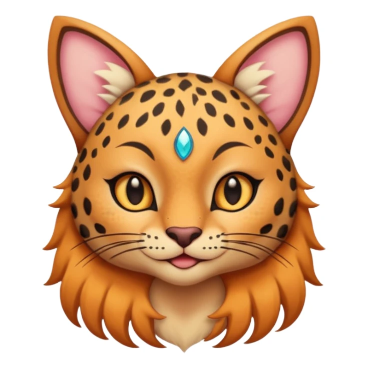 Small Fairy-like Gembond Torracat-Leopard-goddess  sticker