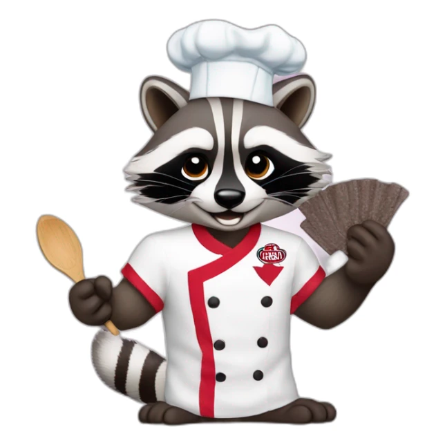 racoon cheff with River Plate T-shirt sticker