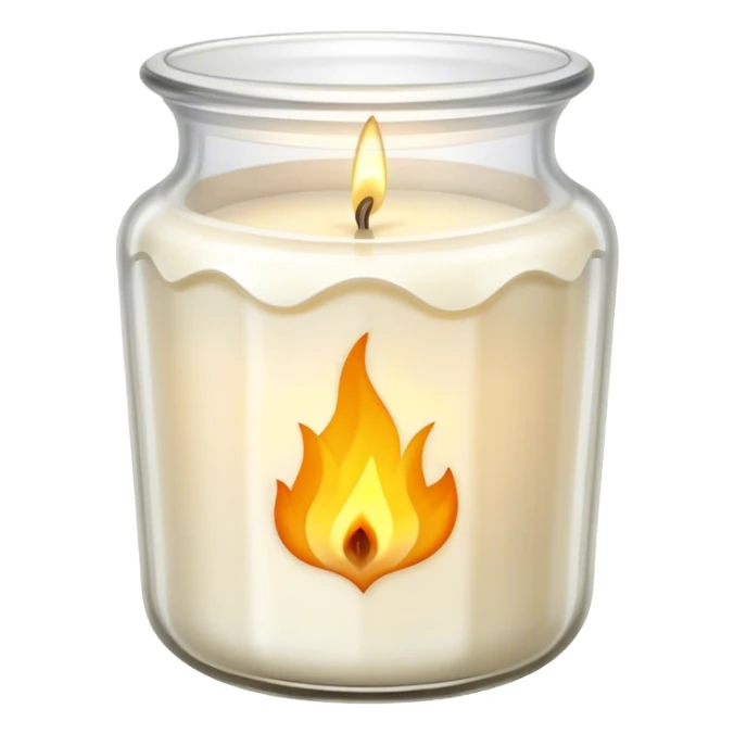 vanilla candle in scalloped jar sticker