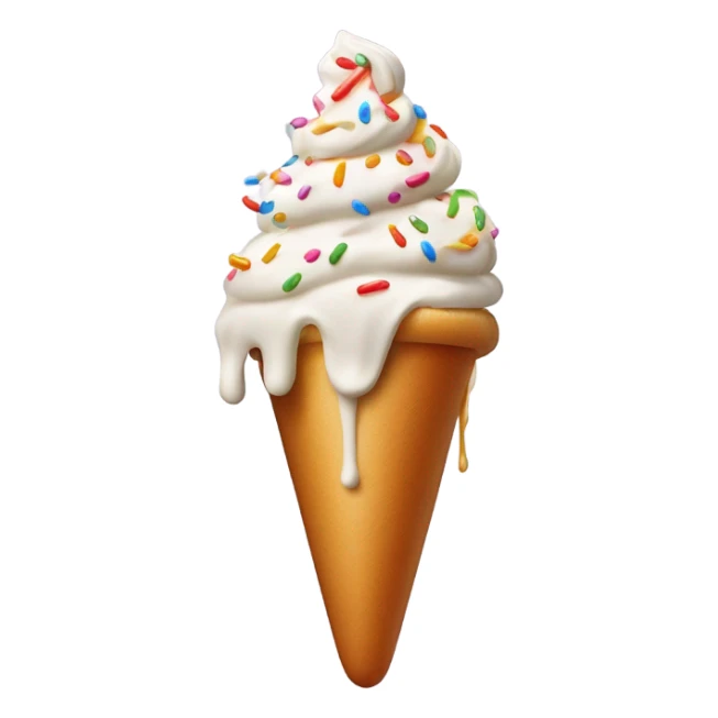 Hot dog in ice cream sticker