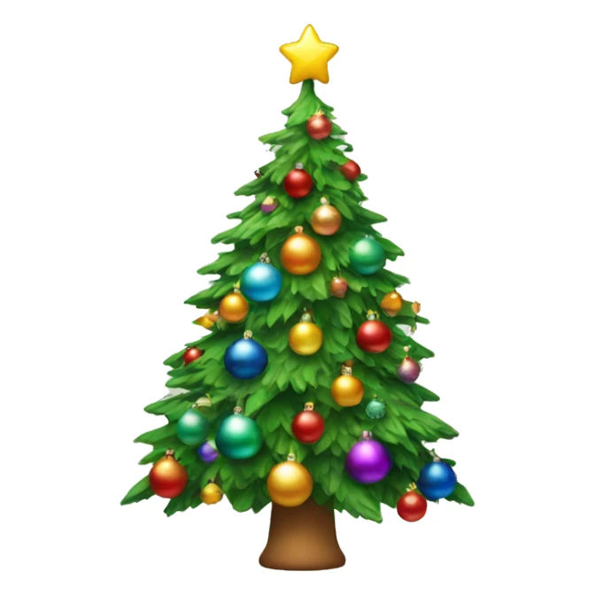 Christmas tree with colorful ornaments  sticker