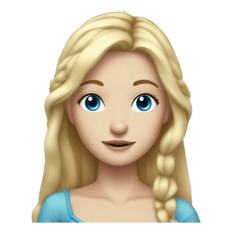 Blonde hair blue eyes fairy sticker