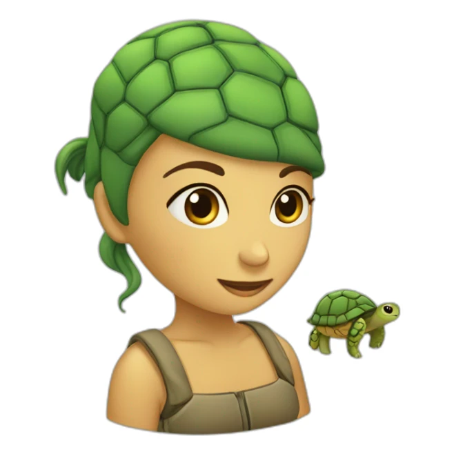 tortue sur une femme sticker