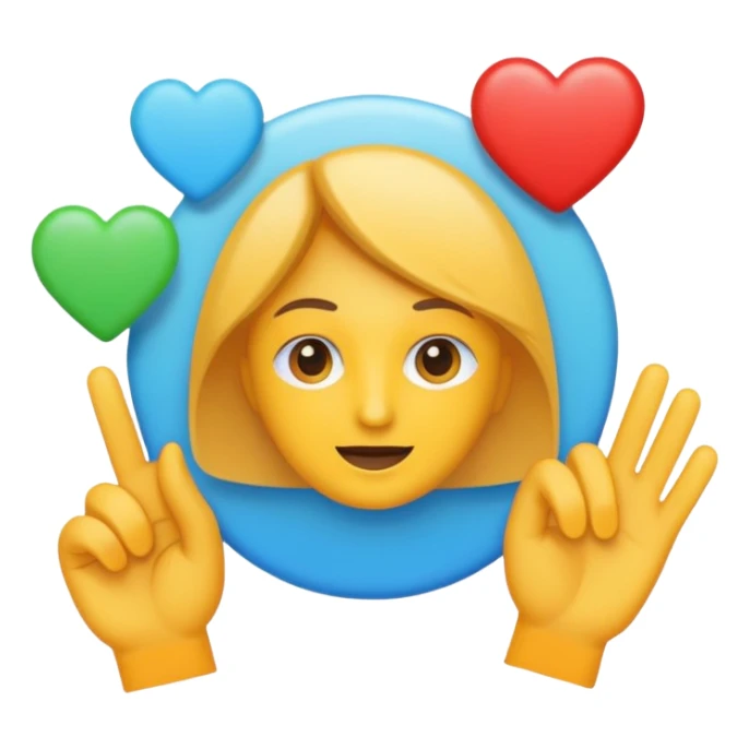 a single bimoji showing the action of contact us sticker