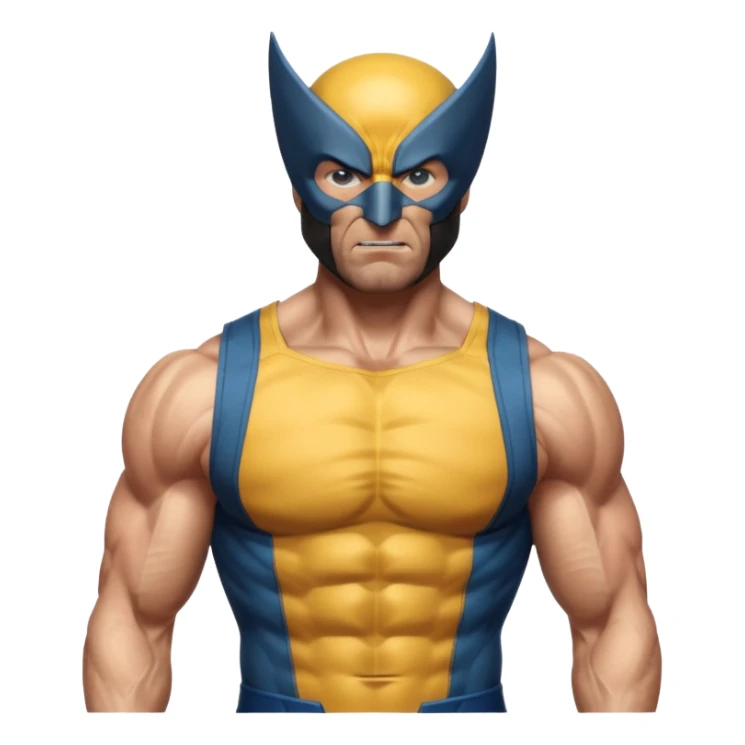 wolverine marvel superhero full mask upper body shot sticker