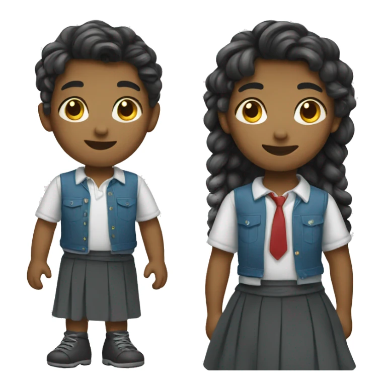 boy wearng a bloue with a skirt sticker