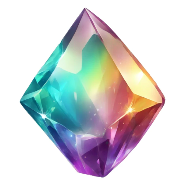 Shiny sparkly colorful crystal gem shard sticker