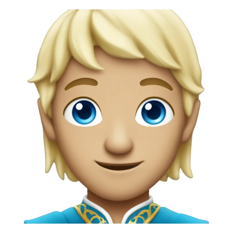 Blonde elf prince with blue eyes sticker
