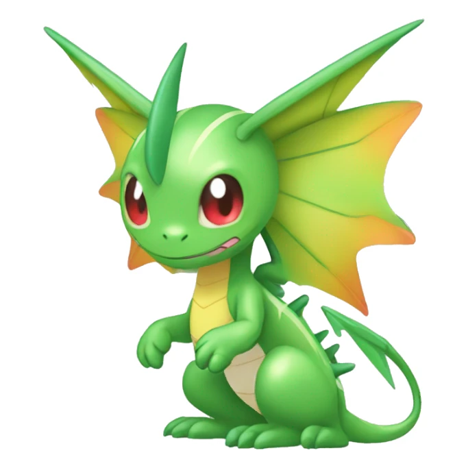 Full body cute edgy shiny colorful Flygon-Scyther-grovyle sticker