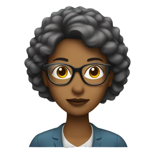 note with woman wearing glasse sticker