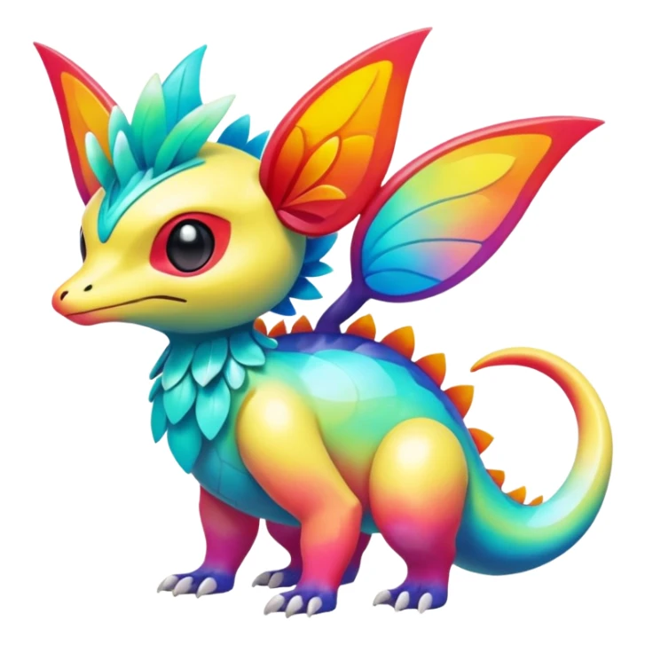 Colorful Exotic Pokémon-Fakémon-hybrid-creature (full body) sticker