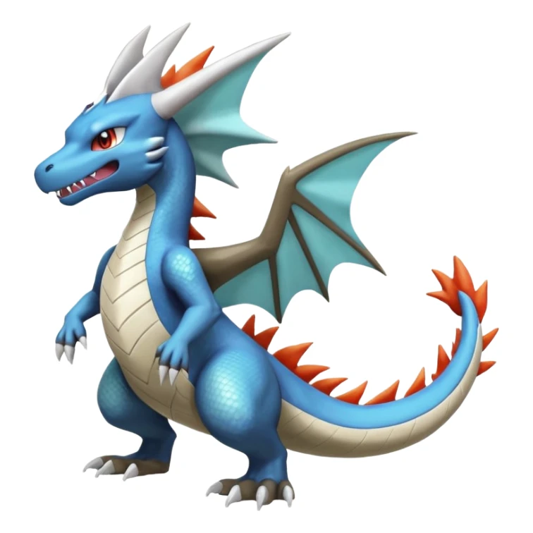 Shiny Silvally-Charizard-Marowak-Salamence-Croconaw-Latios-Fakémon-hybrid-creature (full body)  sticker