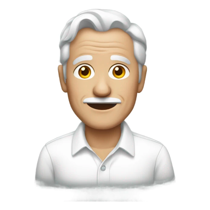 older man in white shirt sticker