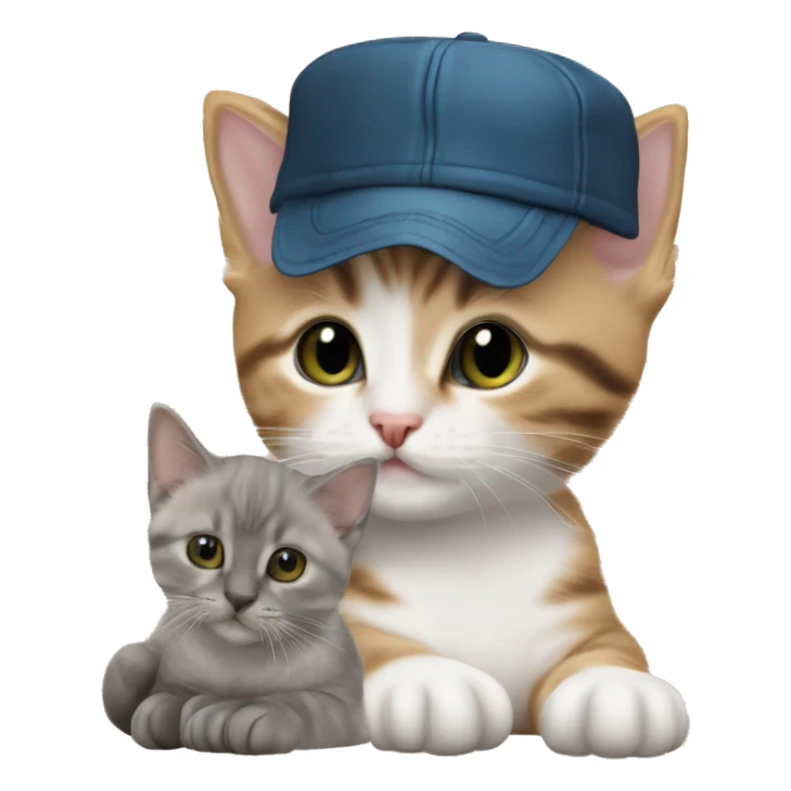 cute kitten CHATON morad WITH DJELLAbah and cap sticker