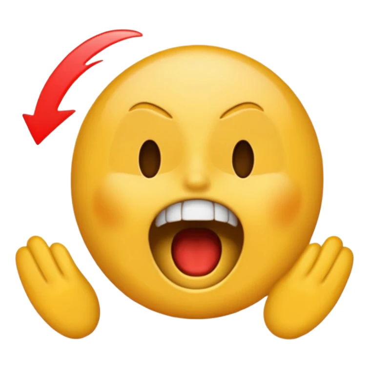 a Screaming emoji saying PRESS E and it should say it in the emoji to PRESS E sticker