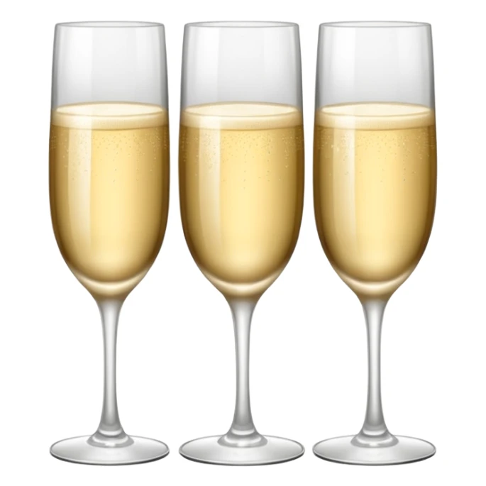 three tier tower of champagne coup glasses sticker