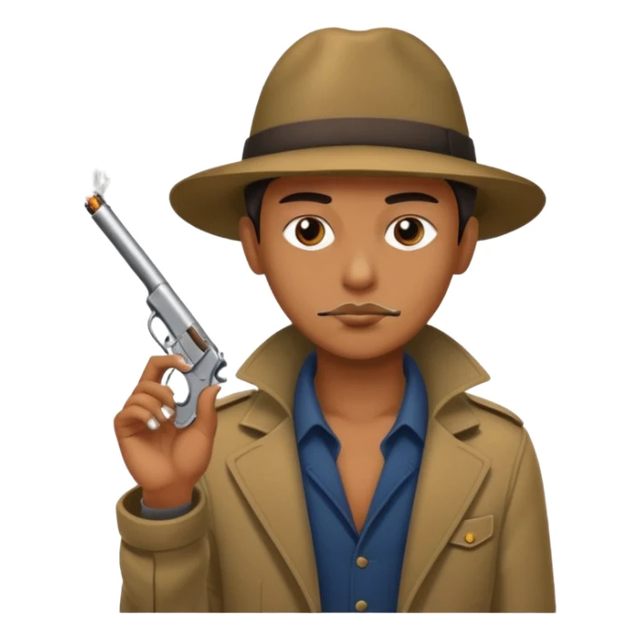 Smoking blunt, holding gun sticker