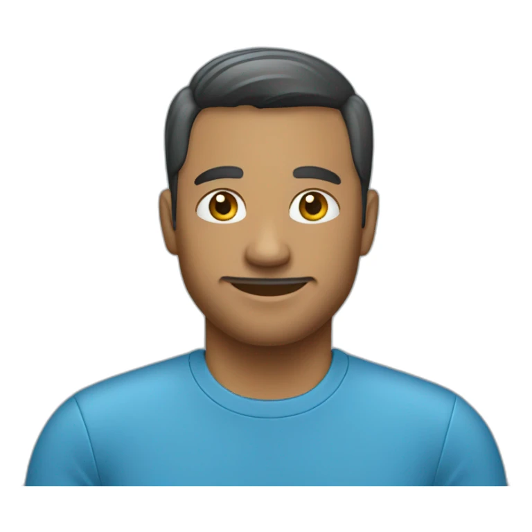 HR manager wearing blue t-shirt sticker