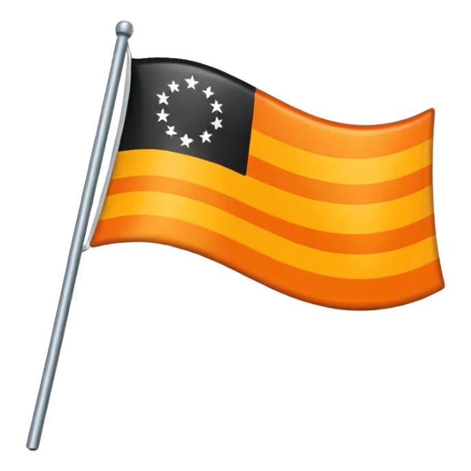 I want a flag emoji 🚩🚩 like this but flag should be orange sticker